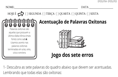 JOGO DE 7 ERROS OXÍTONA